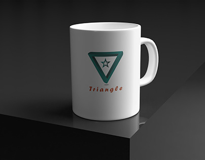 beautifull mug design with triangle logo