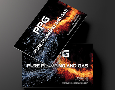 Business Card Design for Pure Plumbing and Gas