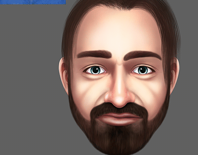 Realistic Human Face Digital Art