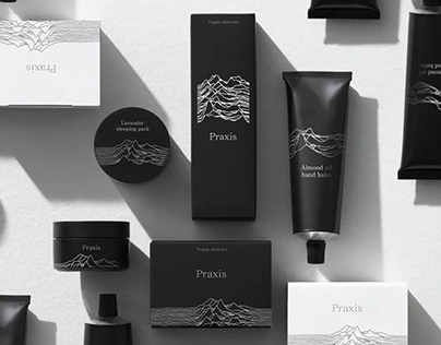 Cosmtic brand Praxis Branding