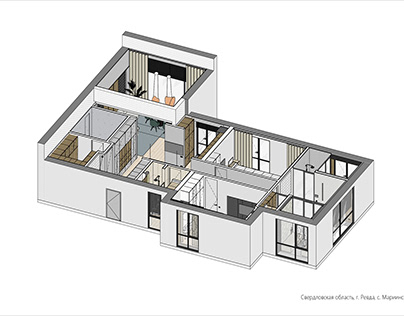 Проект загородного одноэтажного дома 147 m²