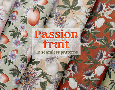 Watercolor botanical collection "Passion Fruit"