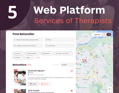 Web Platform. Services of Therapistis