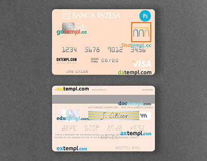 Serbia The Banca Intesa a.d. Beograd visa debit card