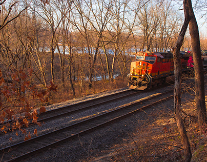 Train Along The Mississippi Photography