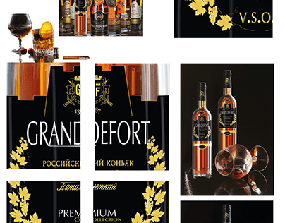 GRANDEFORT cognac bottle label REdesign