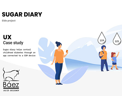 Sugar Diary UX Case study. App for childhood diabetes
