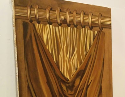 Gold Curtain Painting