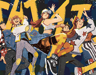 Kpop: Banner and Spot illustrations