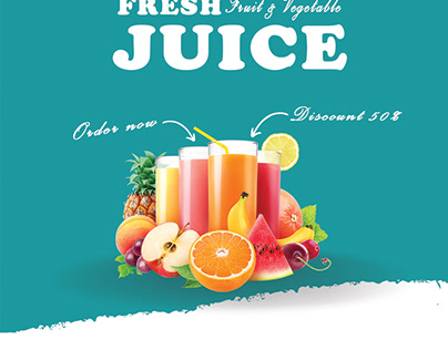 social media poster for juice shop(poster design)
