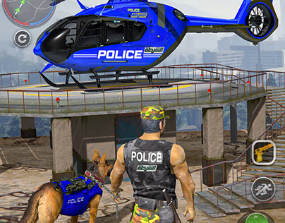 Police helicopter game icon