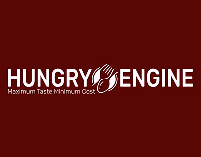 Hungry engine food cart logo design