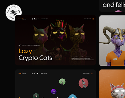 NFT-Community — Lazy Crypto Cats, Web Design & UX/UI