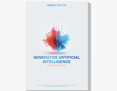 Book cover design concepts for an Ai guide book cover