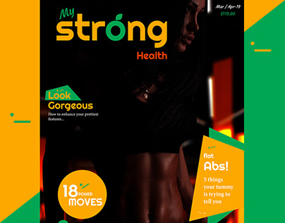 My Strong Health Magazine Cover Page Design