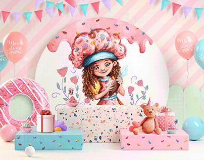 Visual concept for kids`s birthday party