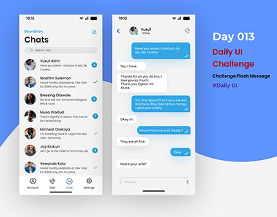 DIRECT MESSAGING UI DAILY UI CHALLENGE