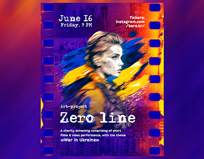 Poster design, art project Zero Line