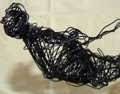 Wire sculptures - "Free fall"
