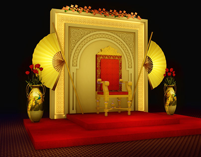 Mughal Theme Arch Gate and Photo Op 3D