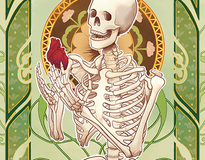 Art Nouveau Skeleton