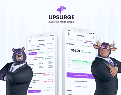 UI/UX design the mobile app for Upsurge