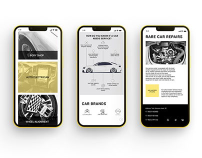 Car service centre/Website design concept