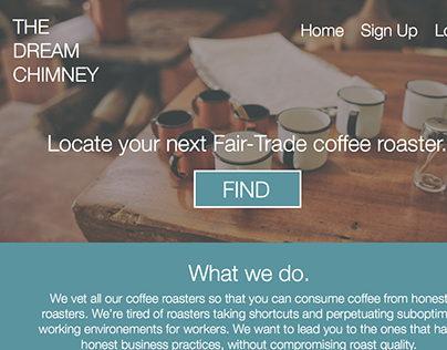 Practicing with Sketch: Fair-Trade Coffee Landing Page