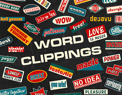 Word Clippings: Retro Stickers and Headlines