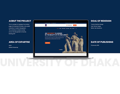 University of Dhaka Website Redesign.
