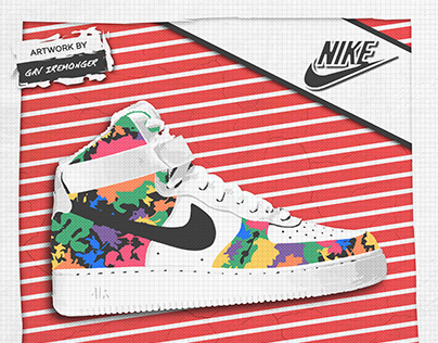 Nike Air | Multicoloured Sneaker | Graphic Art