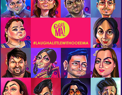 CARICATURES OF INDIAN COMEDIANS