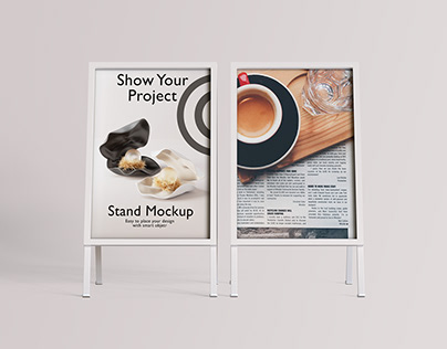 Stand Advertising Mockup PSD Editable