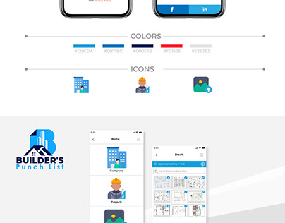 Builder's Punch List App UI Design