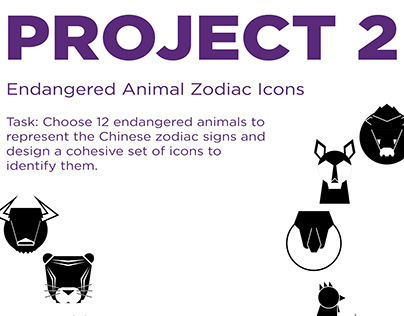 Graphic Design I - Project II - Zodiac Icons