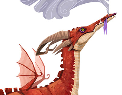 Fairy Tale Dragon Digital Illustration