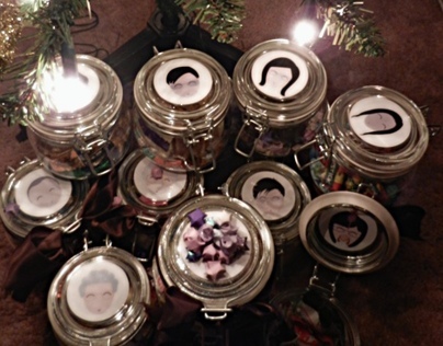 Family Christmas Jars