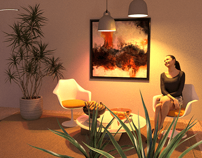 Interior Small Living With Lightmix