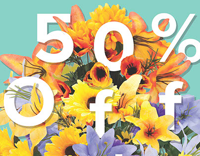 Art Direction for Store Promotion Floral Poster