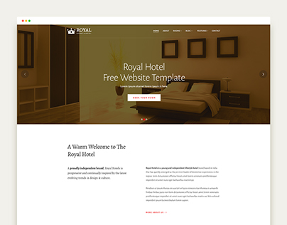Royal Hotel Rooms Booking Website Template
