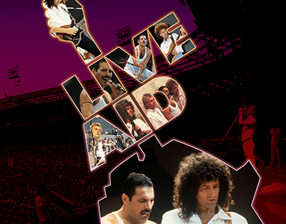 Queen Live Aid 1985 Poster