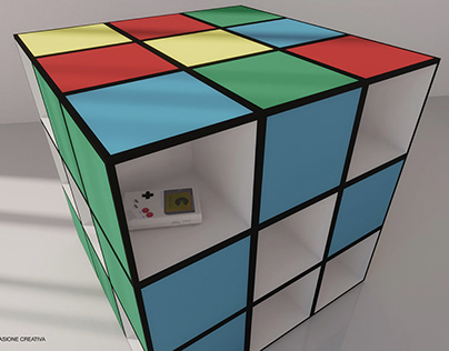 Rubook, the Rubik bookcase