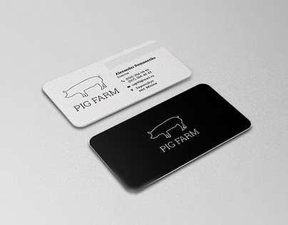 Business card for pig farm
