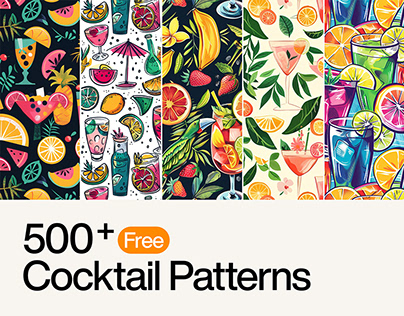 500+ Free Cocktail Seamless Patterns