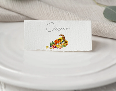 Dinner Place Cards - Thanksgiving Dinner Place Cards