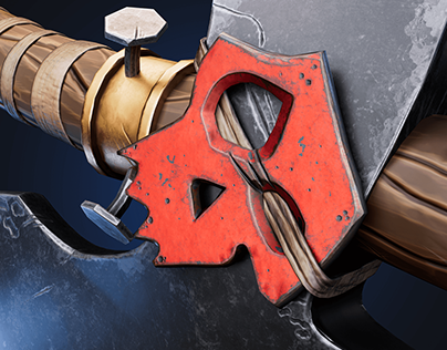 Hero prop 3D - Warhammer axe (fanart)