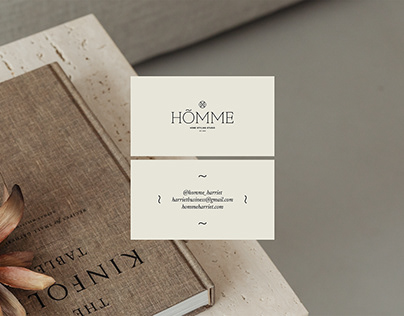 Homme home styling studio brand identity & logo design
