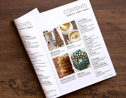 Magazine Table of Contents Design