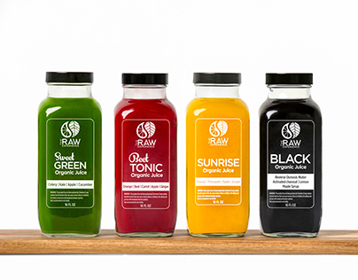 The Raw Experience juice labels