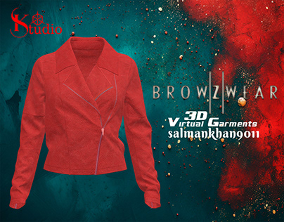 3D Garment Leather Jacket with Browzwear VStitcher